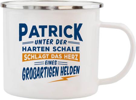 H&H Geschenk Emaille Tasse für Patrick